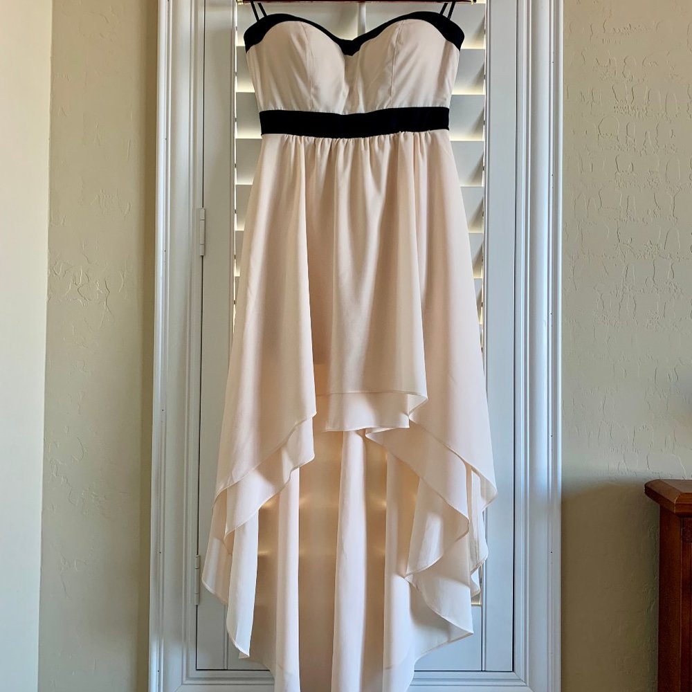 Forever 21 Strapless Hi Low Chiffon Dress